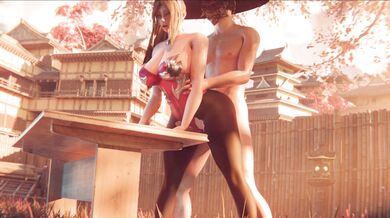 In this erotic video, Irelia enjoys getting pounded from behind by her sexy partner Megaera while dressed in a seductive outfit