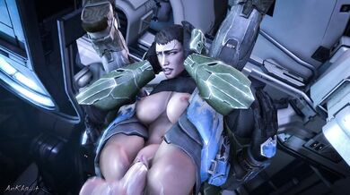 Watch the steamy scene as Master Chief and his beloved Ankhajiit get it on in the depths of Halo
