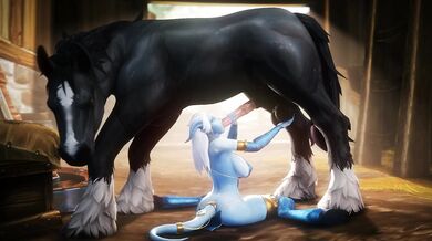 Male Elf Takes Beautiful Pony Girl on Her Hands and Knees!