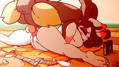 The Latin dubbed version of Yumi and Zhenzi on the beach [Diives]