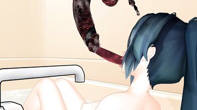 %[Chibitayo%%] Miku ambushed by insects in bathroom