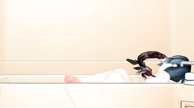 %[Chibitayo%%] Miku ambushed by insects in bathroom