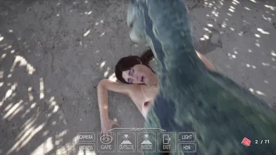 Watch Lara Croft, the fierce and sexy archaeologist as she embarks on a thrilling adventure in Beast in The Sun - Ep 1: Raptor Lara on Back Scene