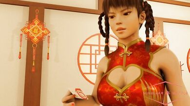 Kitchen Goddess Takes A Break: Bewitching Chinese Mistress Pays Homage to Lusty Foreigner