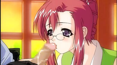 Hentai MILF Mizuho Kazami Gives a Blowjob - Upscaled