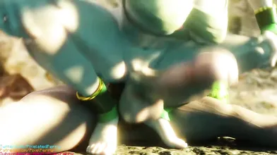 Watch as Toph and her Futa body explores every inch of herself while a mysterious force keeps looping them into an endless pleasure loop