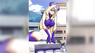 A young lady is pleasuring herself on top of a mountain while the wind blows through her hair Will she be able to reach her ultimate climax?