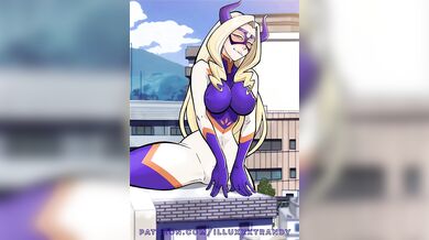 A young lady is pleasuring herself on top of a mountain while the wind blows through her hair Will she be able to reach her ultimate climax?