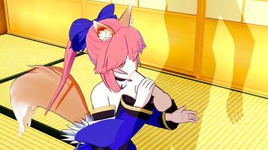 Watch as the demonic Tamamo no Mae uses her mystical powers to enslave a group of heroes from Fate Grand Order in this thrilling hentai porn video!