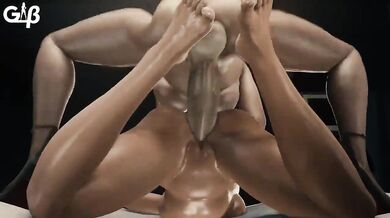 Female Police Officer Fucked by Two Females and a Zombie in Resident Evil Hentai