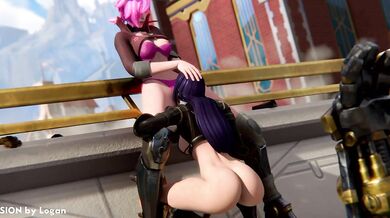 Vi + Caitlyn Lesbian Loop: Two Girls One Time