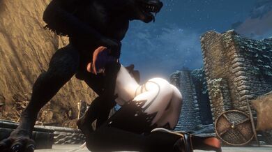 Watch a hot A plus size lady with big boobs having rough sex with a werewolf She gets fucked in all positions and enjoys every moment of it!