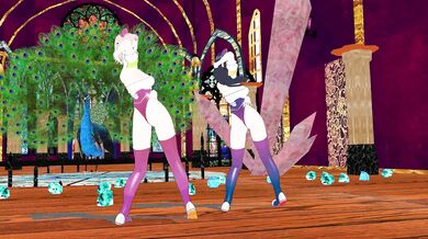 Sakura and Hinata are covered in chocolate cream, can you lick it off?