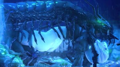 The Insect Monster Cumming On Nier’s Sexy Body 2B Fucked