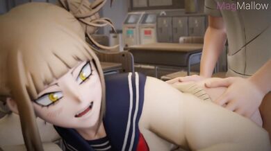 Watch Himiko gets fucked by a magical mallow in the classroom!