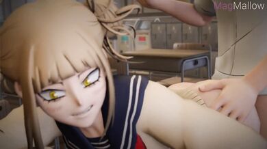 Watch Himiko gets fucked by a magical mallow in the classroom!