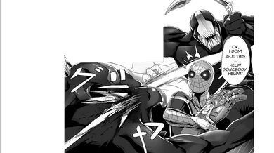 Captain Marvel sucks Spider-Mans brains out in an intense threesome with Hulk