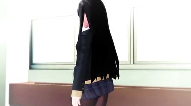 Akiha Tohno with two old men eng sub