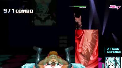 The horny android, Bao, goes head to head with the virtual singer, Hatsune Miku, in a kinky battle for supremacy