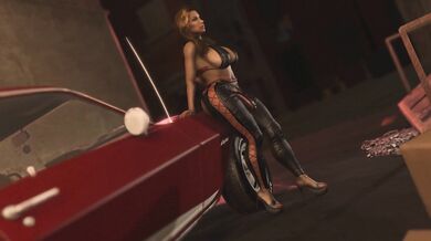 Write a sentence that includes the word esther and also uses the phrase two biker chicks