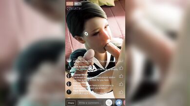 Sexy Niisath gets a face-fuck live on camera