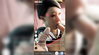 Sexy Niisath gets a face-fuck live on camera