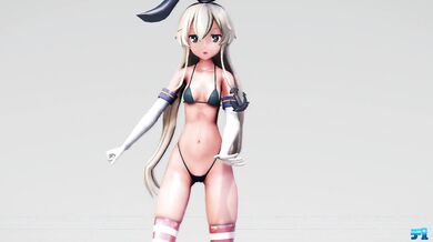 Watch Shimakaze Darling Dance [MMD R15] Delor as she strips off her clothes and dances in a seductive manner
