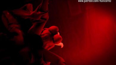 Dr Samus conducts a scientific experiment with the sexy unicorn huntrix