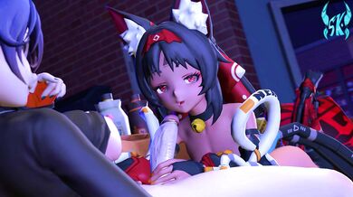 Bell of Nekomata Randomly Plays with Blowing