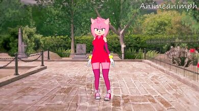 Sonic the Hedgehog and Amy Rose get down to business in the bedroom