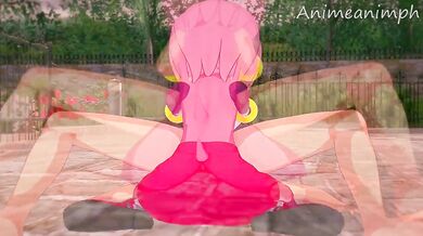 Sonic the Hedgehog and Amy Rose get down to business in the bedroom