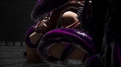 A young girl gets caught in the tentacles of a purple monster and is taken to his secret lair, where he proceeds to have his way with her