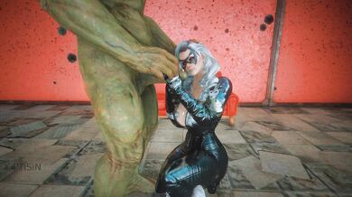 Black Orchid Takes on the Super Mutant Big Dong