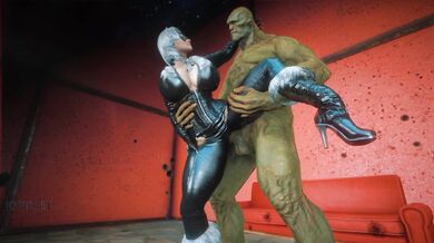 Black Orchid Takes on the Super Mutant Big Dong