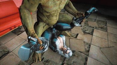 Black Orchid Takes on the Super Mutant Big Dong