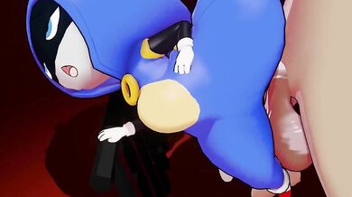 Watch Morgana dressed as Sonic fuck her stepbrother in the ass!