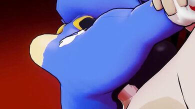 Watch Morgana dressed as Sonic fuck her stepbrother in the ass!