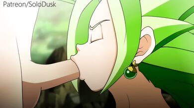 Sexy cosplayer Kefla from Dragon Ball Super, aka SoloDusk, strips off her costume and starts masturbating in 4K resolution