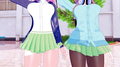 Nino Nakano and Miku Nakano in 5-Toubun no Hanayome - Naughty Hentai Romp