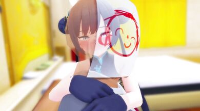 The Tentacle Vixen and the Naughty Boys Adventure - Ryuuge Kisaki (Blue Archive) [Clothed & Nude] [Kaotaro12]