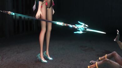 The insects and whirlwinds of Miao Sha Quan attack the unprepared Shen He, leaving him in a state of sexual entrapment