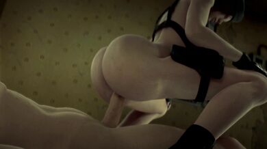 Jill Valentine rides a massive, 3D-modeled hard cock in this erotic XXX animation!