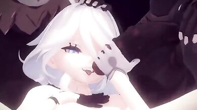 Watch as Furina gets pleasured by Hilichurl in a steamy hentai scene