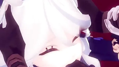 Watch as Furina gets pleasured by Hilichurl in a steamy hentai scene