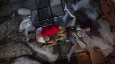 The Two Juicy Elves Get Fucked By A Huge Futanari Redhead Cock