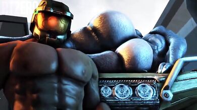 The Chief is getting pounded by Arby while he is on duty in the police station