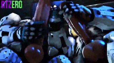 The Chief is getting pounded by Arby while he is on duty in the police station