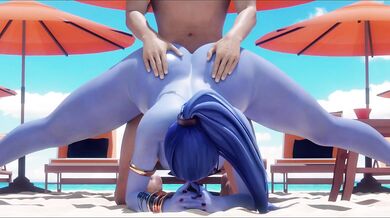 Watch as a handsome overwatch agent, Tracer, gets intimate with her partner, Mercy, in an erotic PMV that will make your heart race!