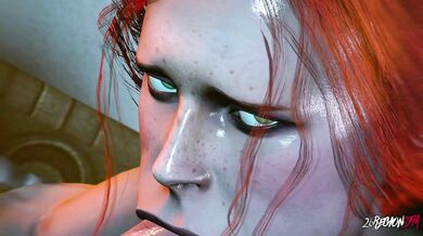 Triss, Geralt, and Zoltan get naughty in a 26 region SFMO (San Francisco Museum of Nudes)