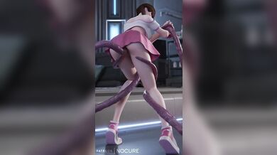 The magical girl Dva, from Overwatch, is caught in a tangled web of desire and lust as she gets trapped inside the Nocure21o cage!